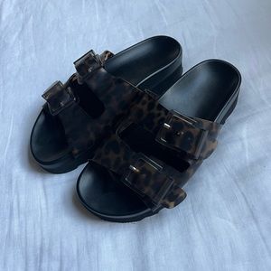 Zara platform slide sandals